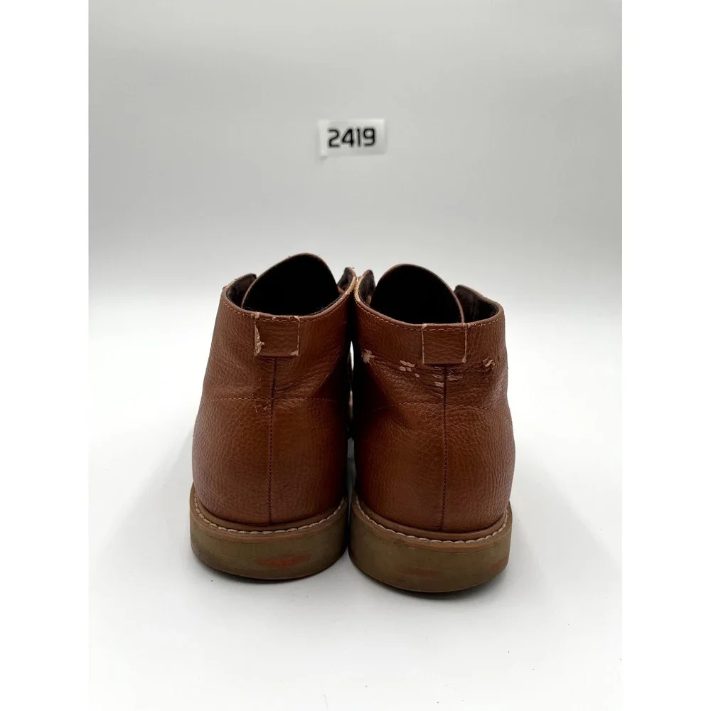 Kenneth Cole Unlisted Peyton Men's Boots 7.5‎ Brown Leather Lace Up Chukka Boots